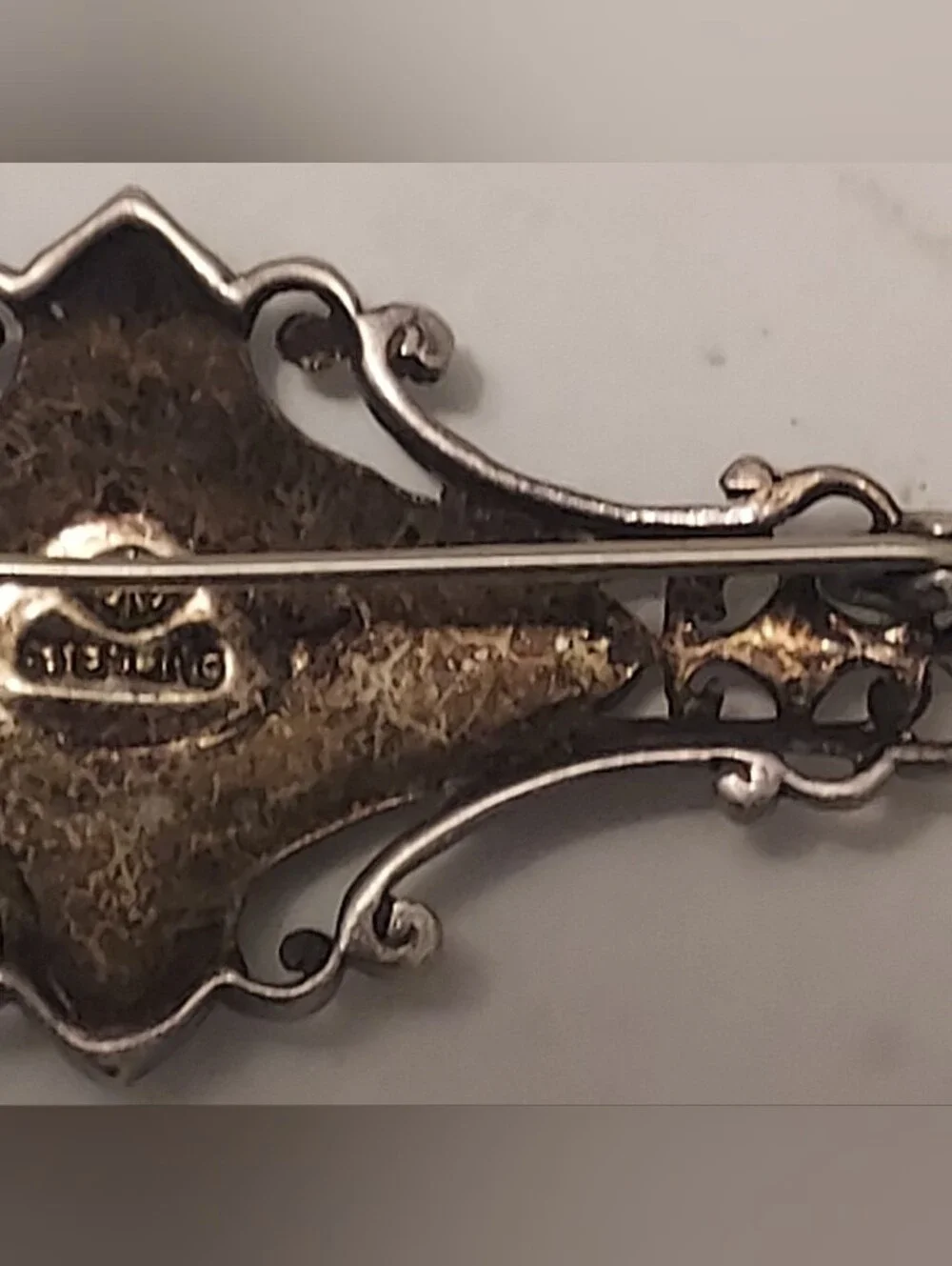 Vintage Sterling Silver - JUDITH JACK Signed Designer Marcasite Brooch Pin 925
